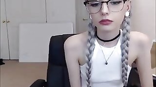 Skinny webcam girl video montage