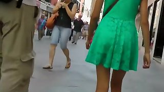 Impressive girl's upskirt on the street
