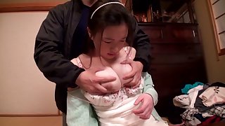 Horny Japanese girl YUNA in Amazing big tits, nipples JAV video