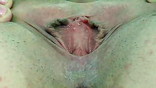 Daisy gets her pussy wet by masturbating with fingers and